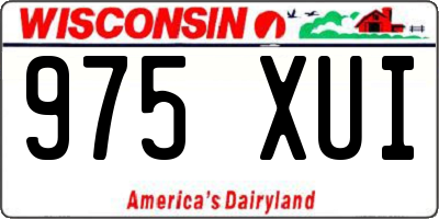 WI license plate 975XUI