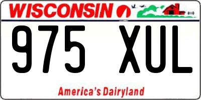 WI license plate 975XUL