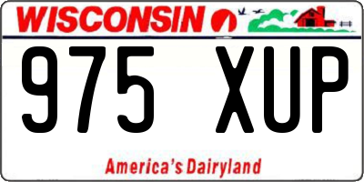 WI license plate 975XUP