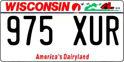 WI license plate 975XUR