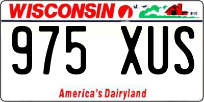WI license plate 975XUS
