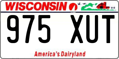 WI license plate 975XUT