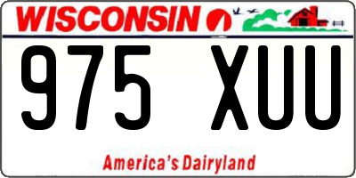 WI license plate 975XUU