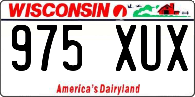 WI license plate 975XUX