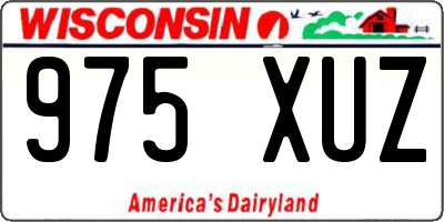 WI license plate 975XUZ