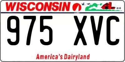 WI license plate 975XVC