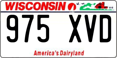 WI license plate 975XVD
