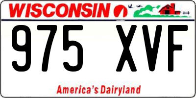 WI license plate 975XVF