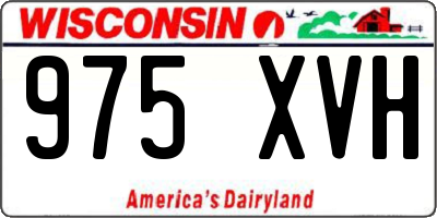 WI license plate 975XVH