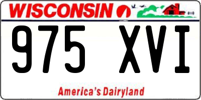 WI license plate 975XVI