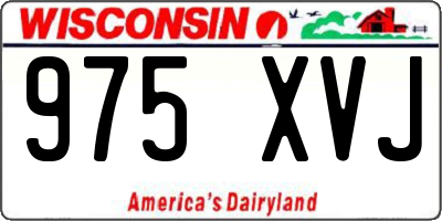 WI license plate 975XVJ