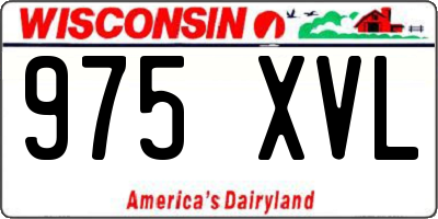WI license plate 975XVL