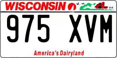 WI license plate 975XVM