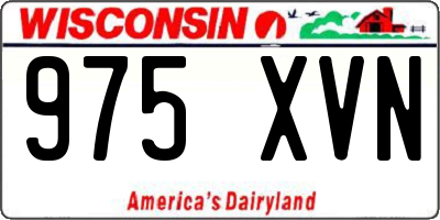 WI license plate 975XVN