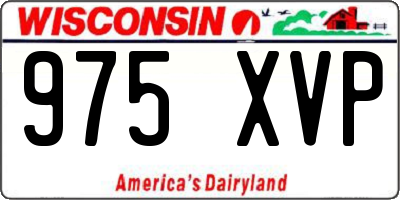WI license plate 975XVP