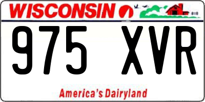 WI license plate 975XVR