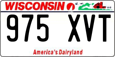 WI license plate 975XVT