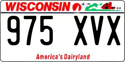 WI license plate 975XVX