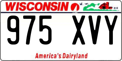WI license plate 975XVY