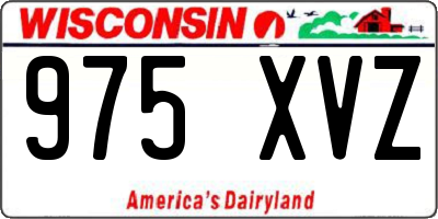 WI license plate 975XVZ