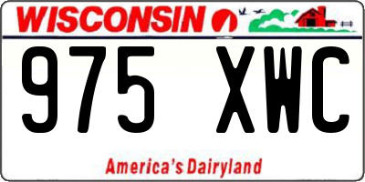 WI license plate 975XWC