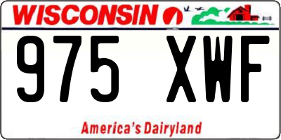 WI license plate 975XWF