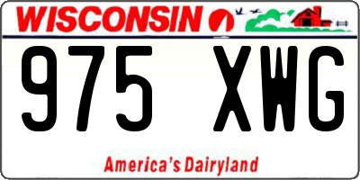 WI license plate 975XWG