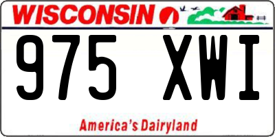 WI license plate 975XWI