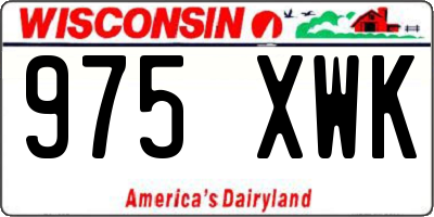 WI license plate 975XWK