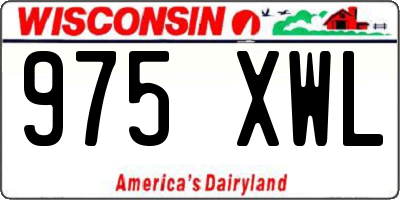 WI license plate 975XWL