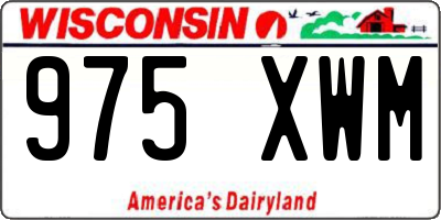 WI license plate 975XWM