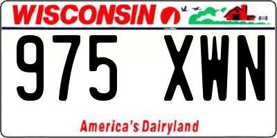 WI license plate 975XWN