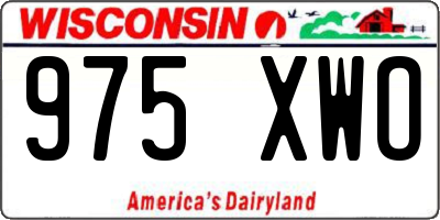 WI license plate 975XWO