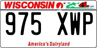 WI license plate 975XWP