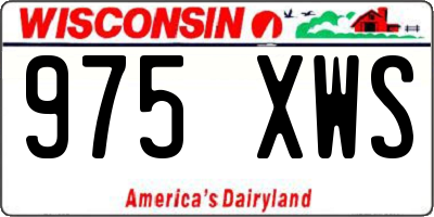 WI license plate 975XWS
