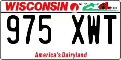 WI license plate 975XWT