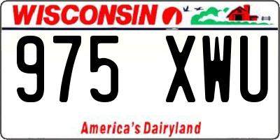 WI license plate 975XWU
