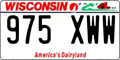 WI license plate 975XWW