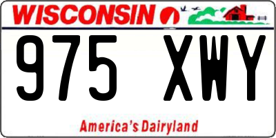 WI license plate 975XWY