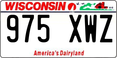 WI license plate 975XWZ