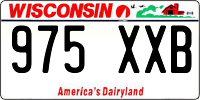 WI license plate 975XXB