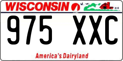 WI license plate 975XXC