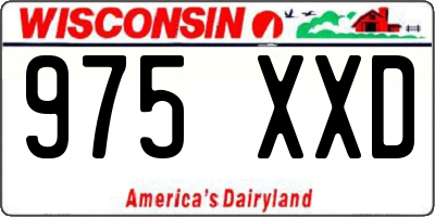 WI license plate 975XXD