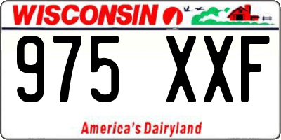 WI license plate 975XXF