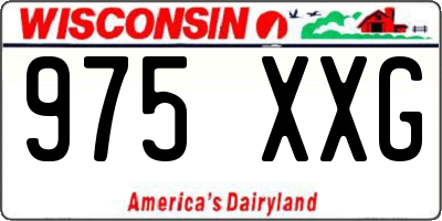 WI license plate 975XXG