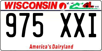 WI license plate 975XXI