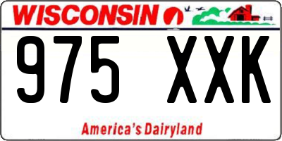 WI license plate 975XXK