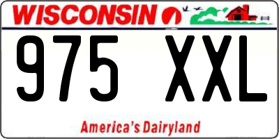 WI license plate 975XXL