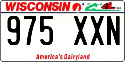 WI license plate 975XXN