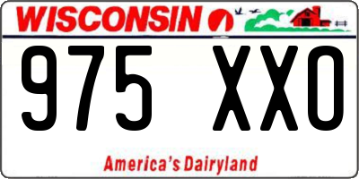 WI license plate 975XXO